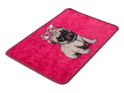 Alfombra de baño Pink Pug DJT multicolor