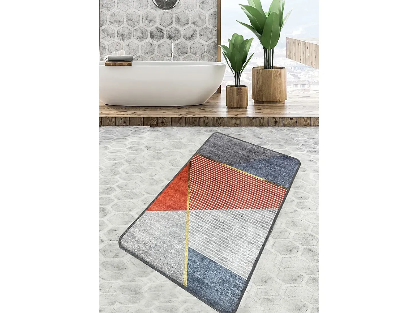 Alfombra de baño Sante multicolor