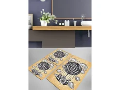Alfombra de baño Set (3 piezas) Propeller blanco amarillo