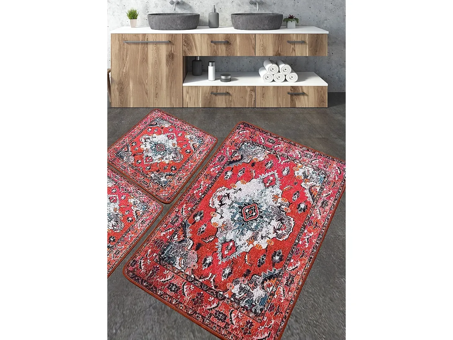Alfombra de baño Set (3 piezas) Authentic azul