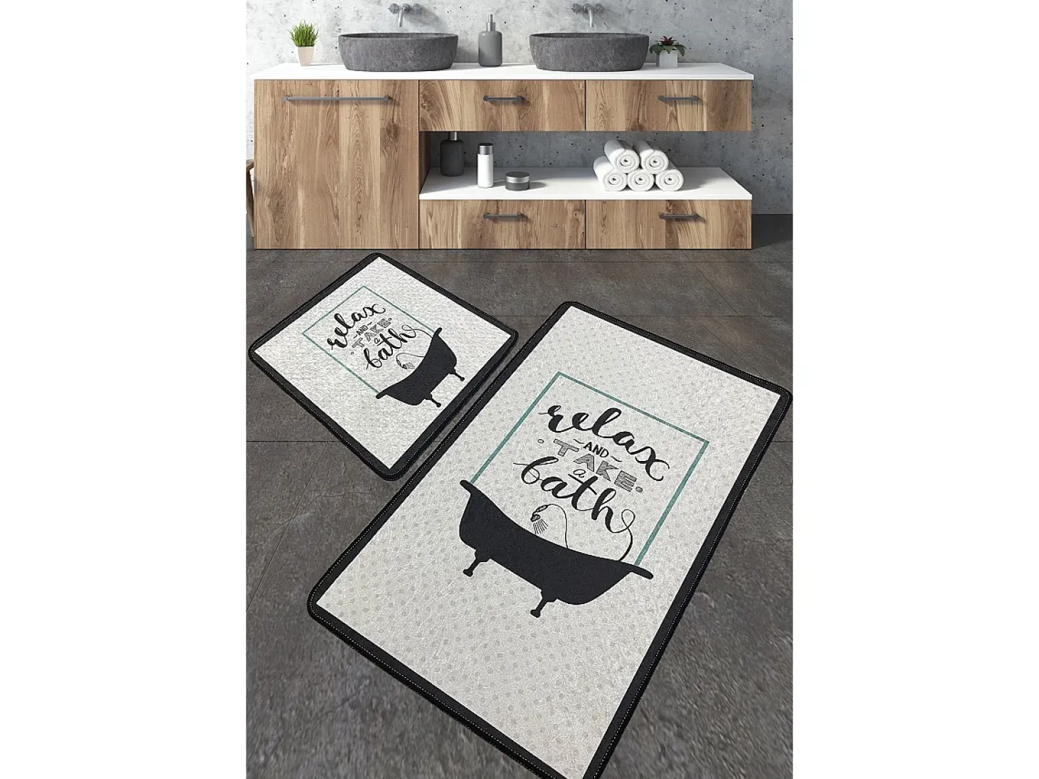 Alfombra de baño Set (2 piezas) Take A Bath multicolor