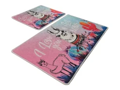 Alfombra de baño Set (2 piezas) White Lama multicolor