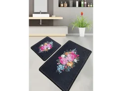 Alfombra de baño Set (2 piezas) Blomst multicolor