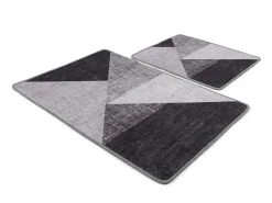 Alfombra de baño Set (2 piezas) Phell v2 gris