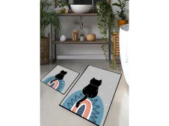 Alfombra de baño Set (2 piezas) Waiten multicolor