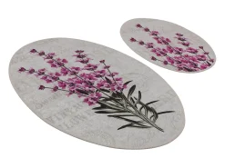 Alfombra de baño Set (2 piezas) Lavender DJT multicolor