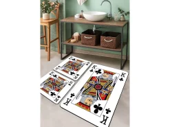 Alfombra de baño Set (3 piezas) Karo Playing Card multicolor