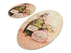 Alfombra de baño Set (2 piezas) Violeta Oval multicolor