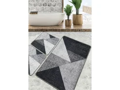 Alfombra de baño Set (3 piezas) Phell v2 gris