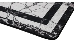 Alfombra de baño Set (2 piezas) Marmor blanco negro