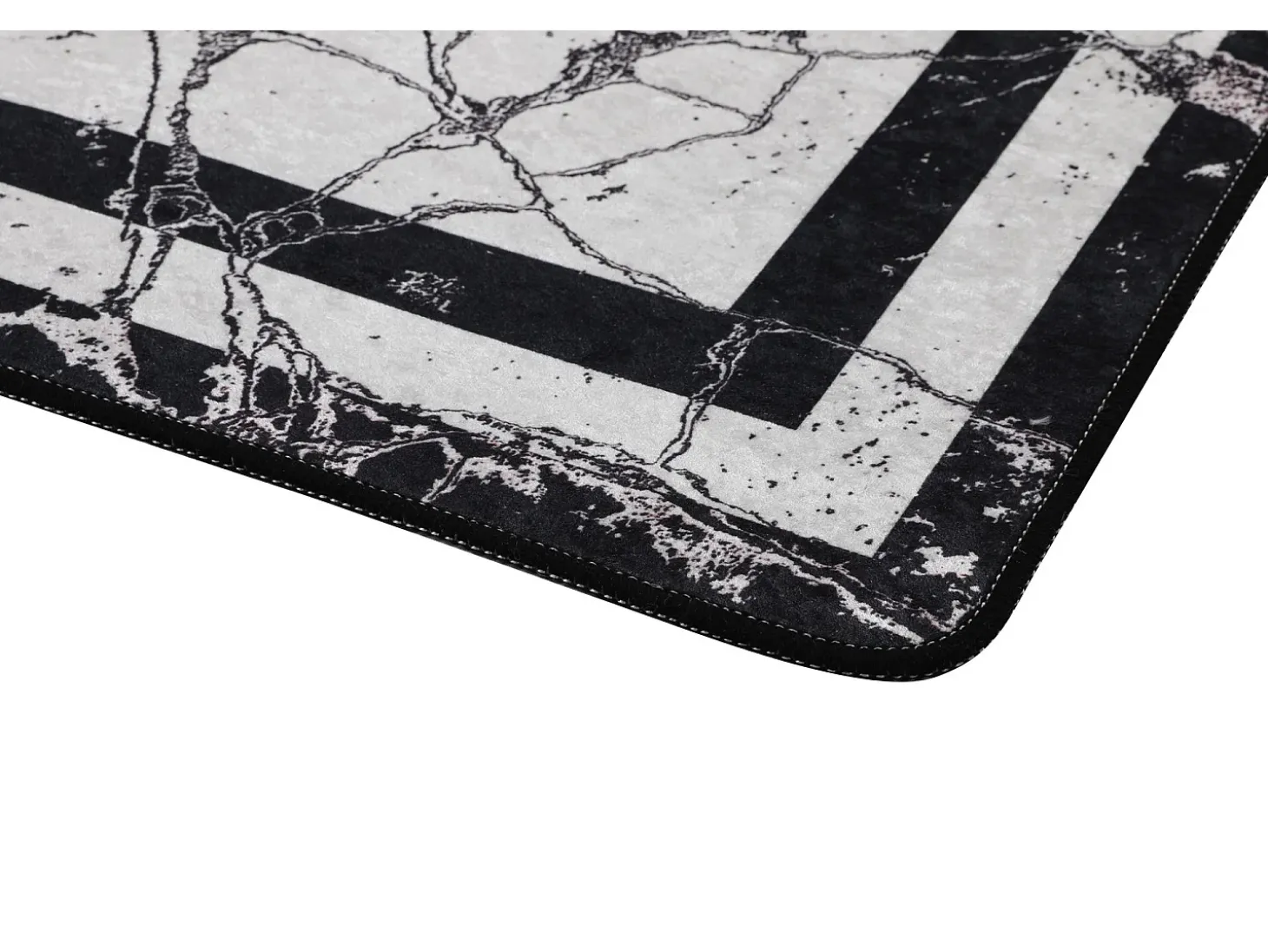 Alfombra de baño Set (2 piezas) Marmor blanco negro