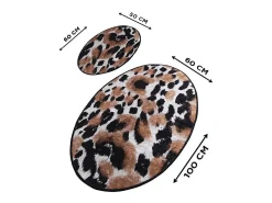 Alfombra de baño Set (2 piezas) Leopard DJT multicolor