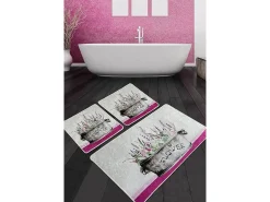 Alfombra de baño Set (3 piezas) Polipra Djt multicolor