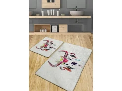 Alfombra de baño Set (2 piezas) Cervo Djt multicolor