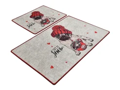 Alfombra de baño Set (2 piezas) Let It Snow multicolor