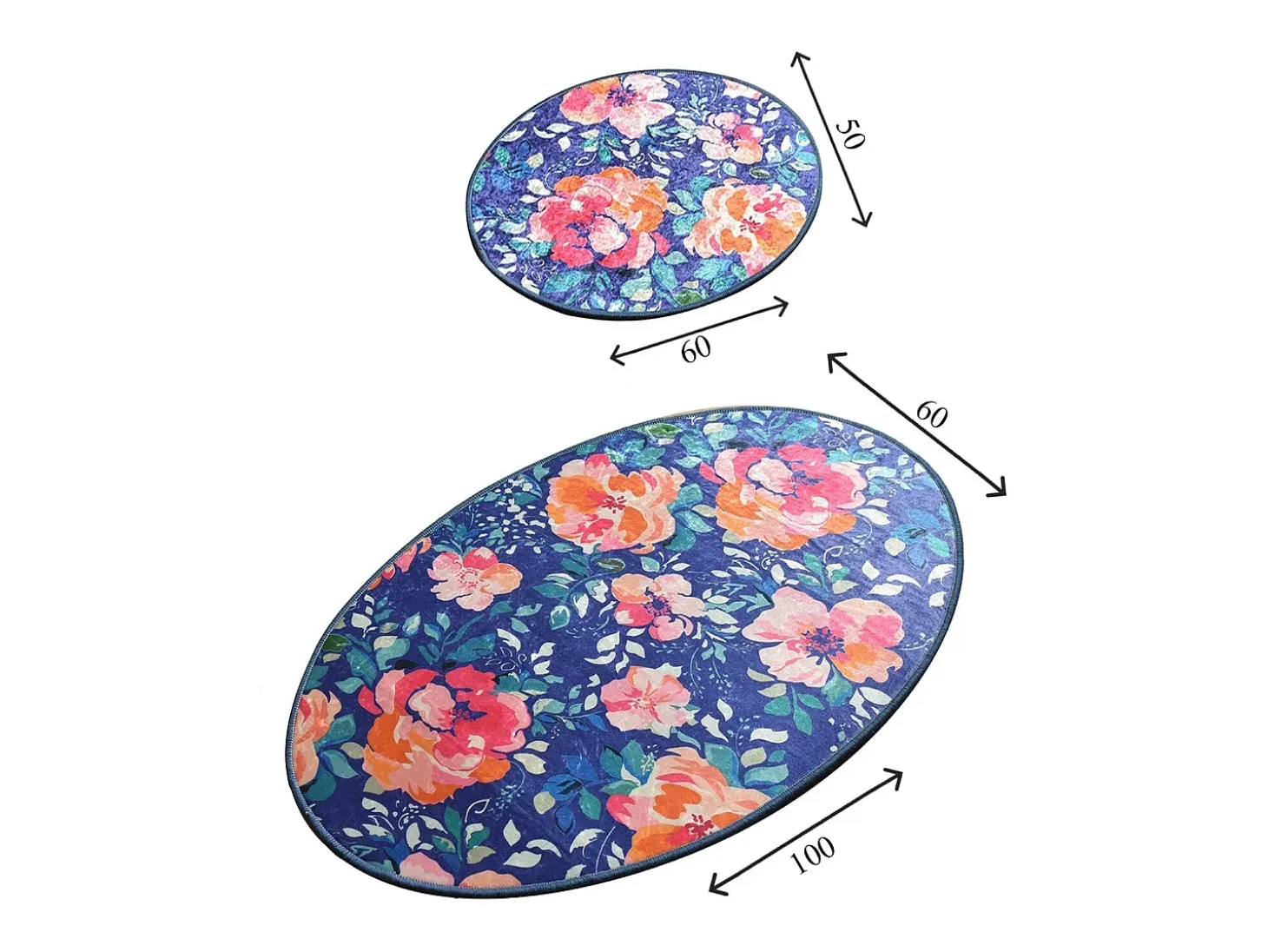 Alfombra de baño Set (2 piezas) Flowers DJT multicolor