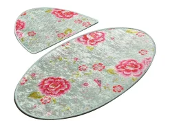 Alfombra de baño Set (2 piezas) Lara Oval multicolor