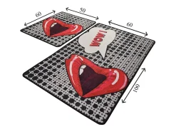 Alfombra de baño Set (2 piezas) Kiss multicolor