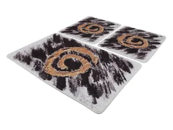 Alfombra de baño Set (3 piezas) Dagger oro blanco negro