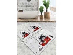 Alfombra de baño Set (3 piezas) Dogs Shower Djt multicolor