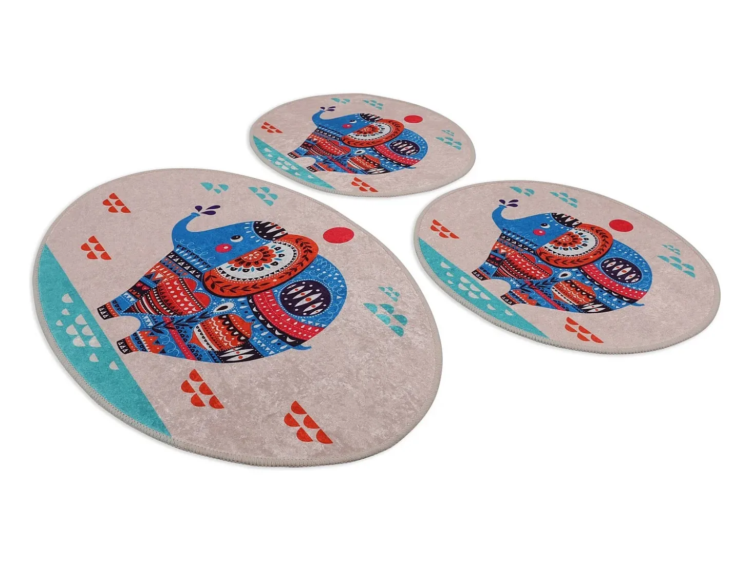 Alfombra de baño Set (3 piezas) Etnic multicolor