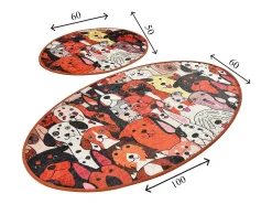 Alfombra de baño Set (2 piezas) Dogs multicolor