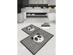 Alfombra de baño Set (2 piezas) Kareli Panda multicolor