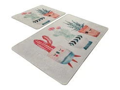 Alfombra de baño Set (2 piezas) Happy Cactus multicolor