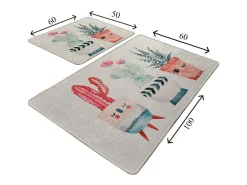 Alfombra de baño Set (2 piezas) Happy Cactus multicolor