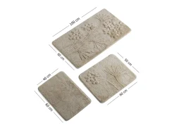 Alfombra de baño Set (3 piezas) Orkide beige