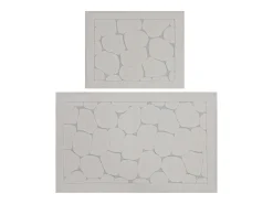 Alfombra de baño Set (2 piezas) Lino multicolor