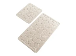 Alfombra de baño Set (2 piezas) Lino multicolor