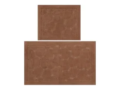 Alfombra de baño Set (2 piezas) Lino multicolor