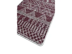Alfombra de baño Set (2 piezas) Straordinario Djt burdeos rojo blanco