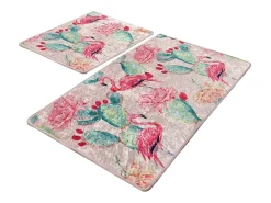 Alfombra de baño Set (2 piezas) Flamenco multicolor