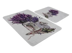 Alfombra de baño Set (2 piezas) Purpura multicolor