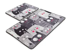 Alfombra de baño Set (2 piezas) Meow multicolor
