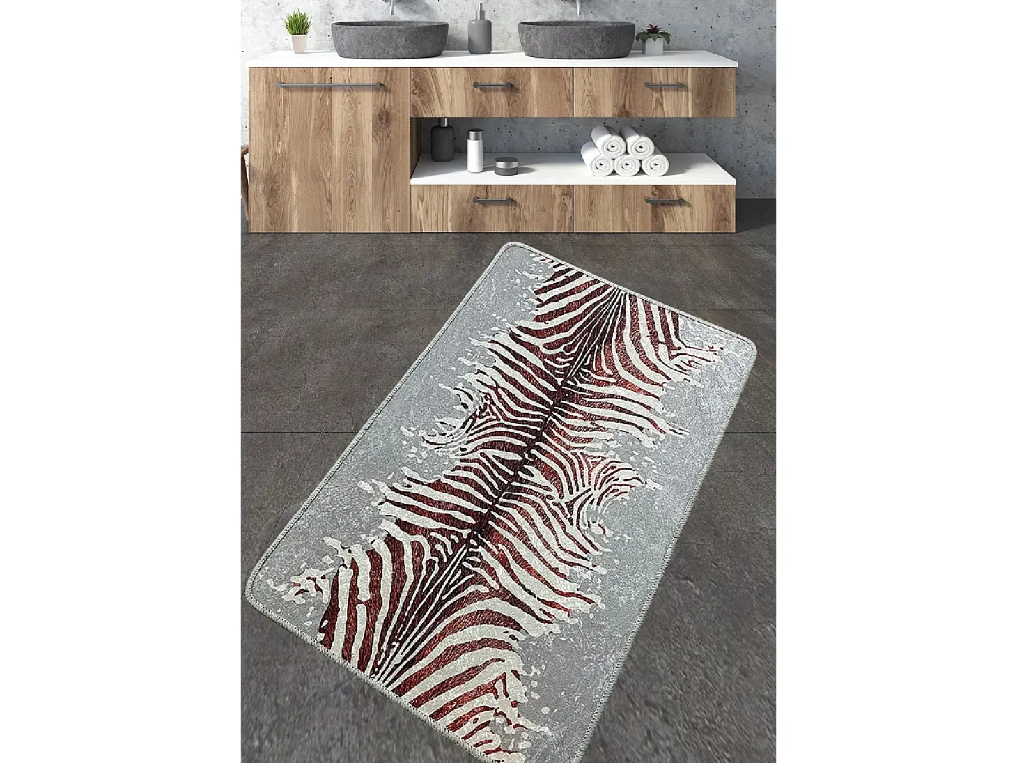 Alfombra de baño Sevra multicolor