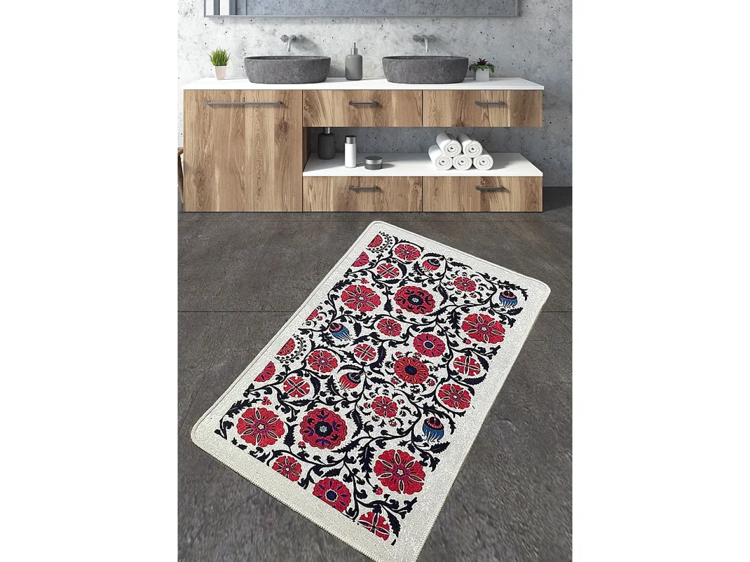 Alfombra de baño Sheffield multicolor
