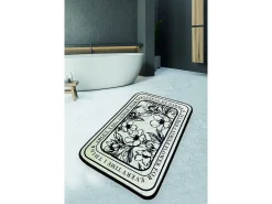 Alfombra de baño Singleflo negro crema
