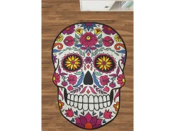 Alfombra de baño Skull Djt (120 x 150) multicolor