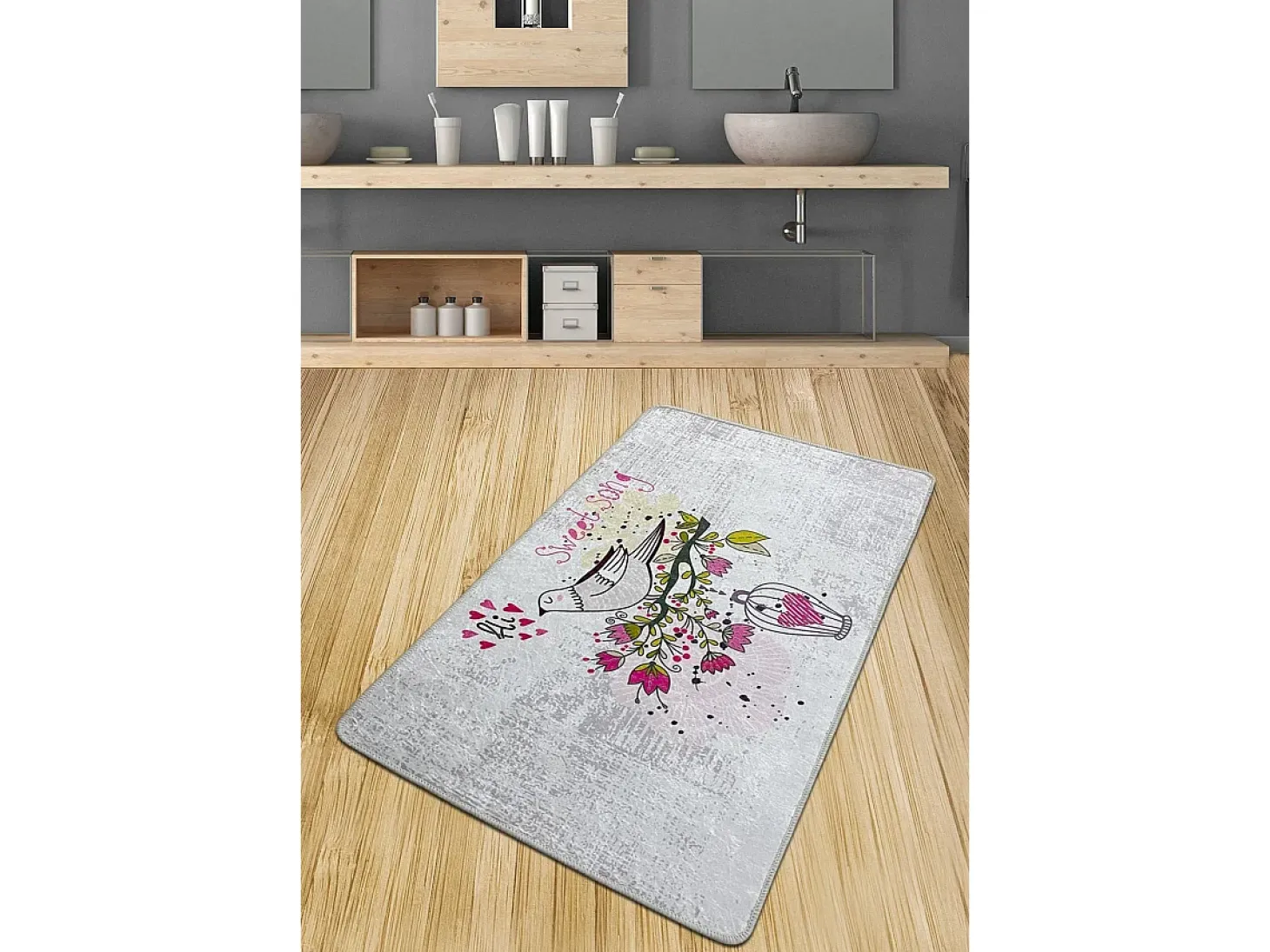 Alfombra de baño Songs Djt (80 x 100) multicolor