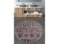 Alfombra de baño Straordinario Djt burdeos rojo blanco