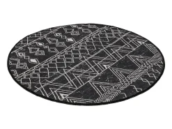 Alfombra de baño Straordinario Black Circle Djt 80 antracita negro blanco