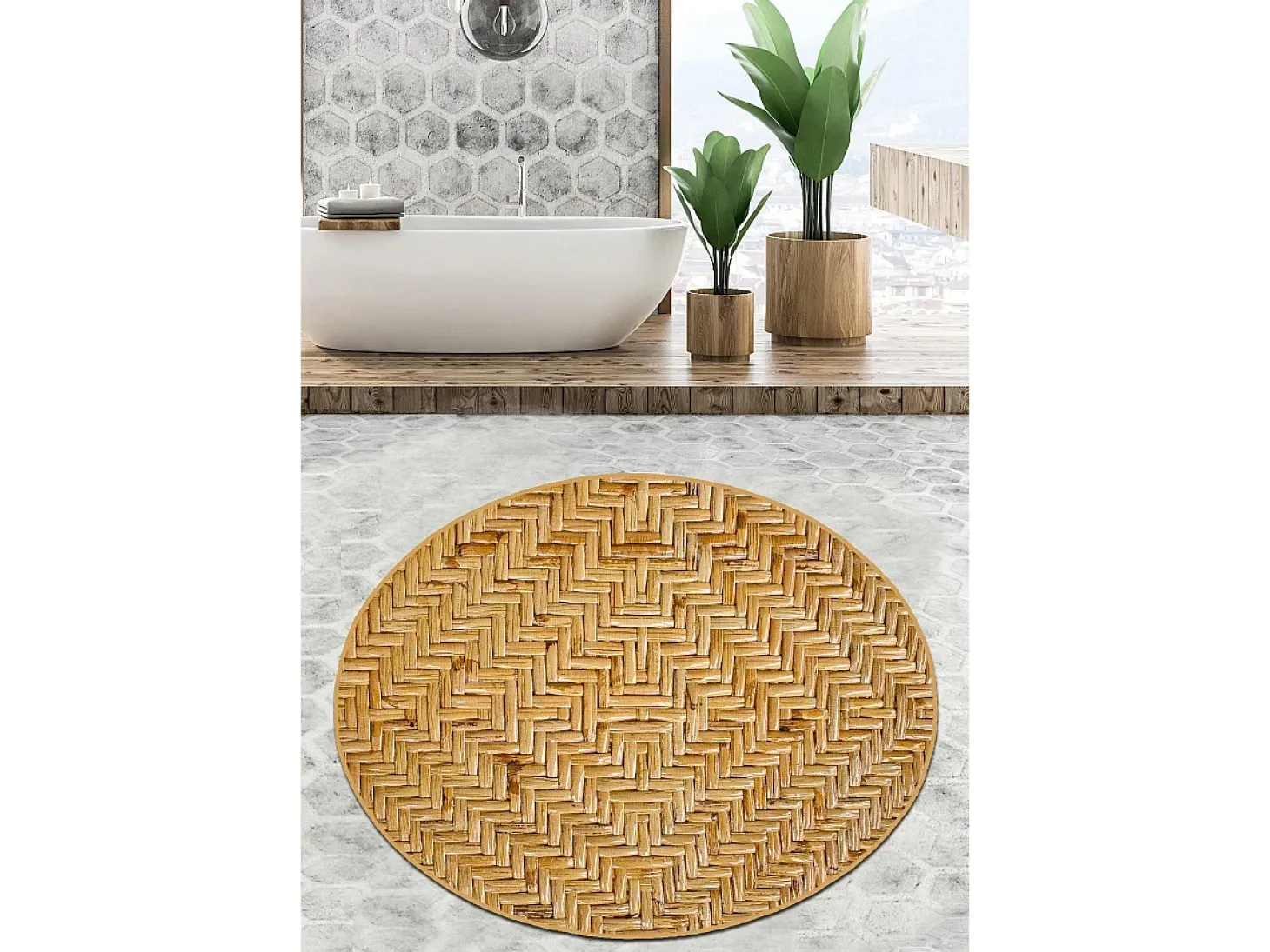 Alfombra de baño Tetris Djt (200 cm) multicolor