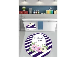 Alfombra de baño Thank You (100 cm) multicolor