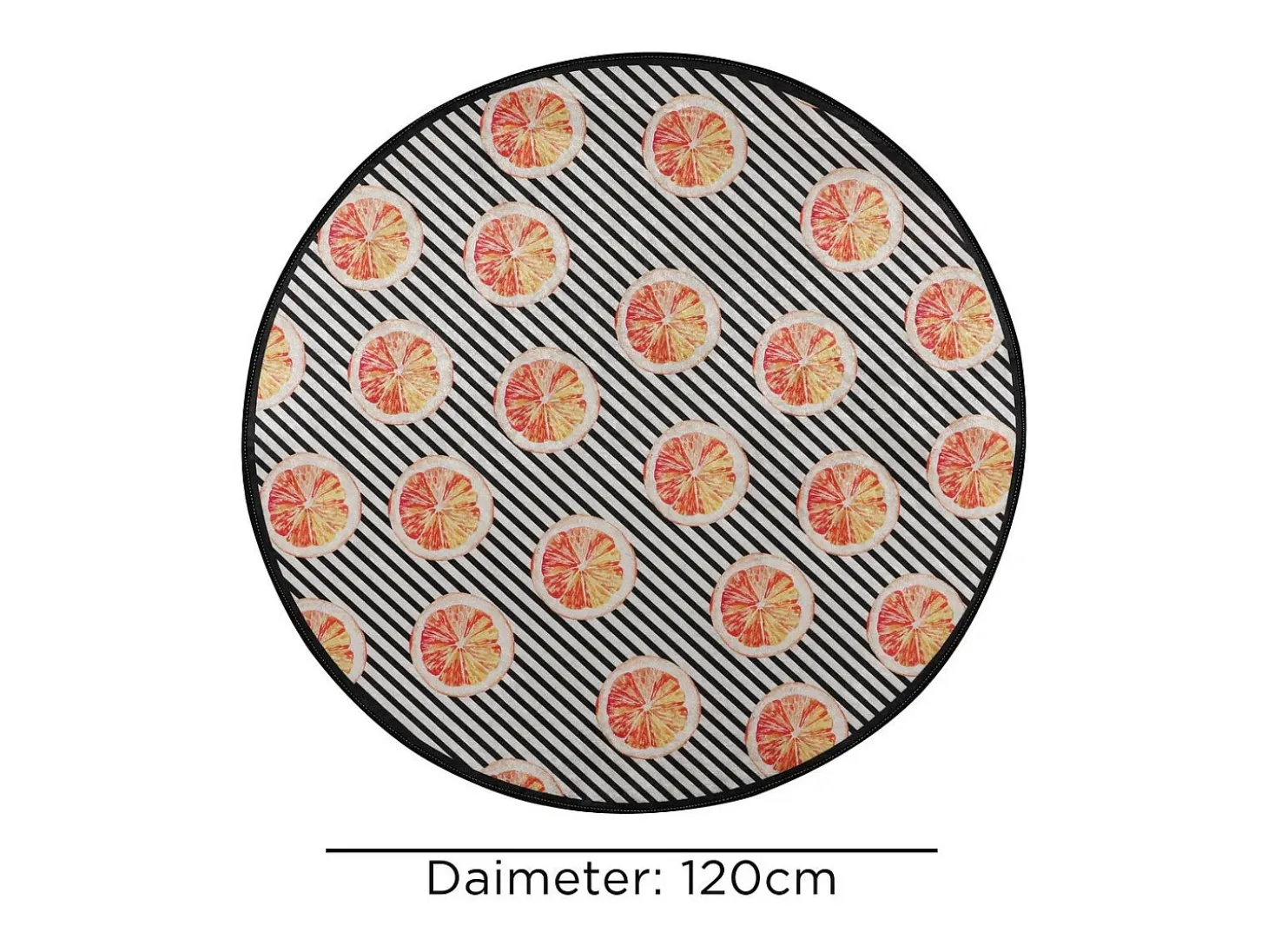 Alfombra de baño Tranche Circle Djt 120 multicolor
