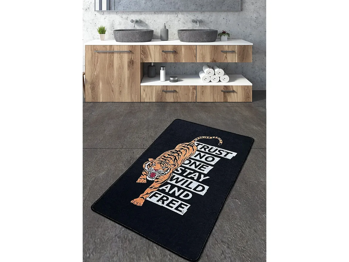 Alfombra de baño Trust Djt (70 x 120) multicolor