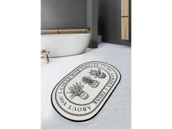 Alfombra de baño Walk negro crema
