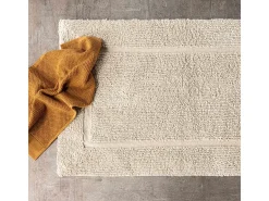 Alfombra de baño William 80x50cm beige.